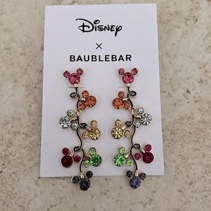 Disney x BAUBLEBAR Mickey Mouse Rhinestone Colorful Earrings New